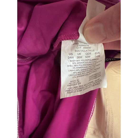 Magicsuit Womens Swimwear Plus Solid Bianca V-Neck Soft Cup Halter One Piece 24W - Picture 9 of 15